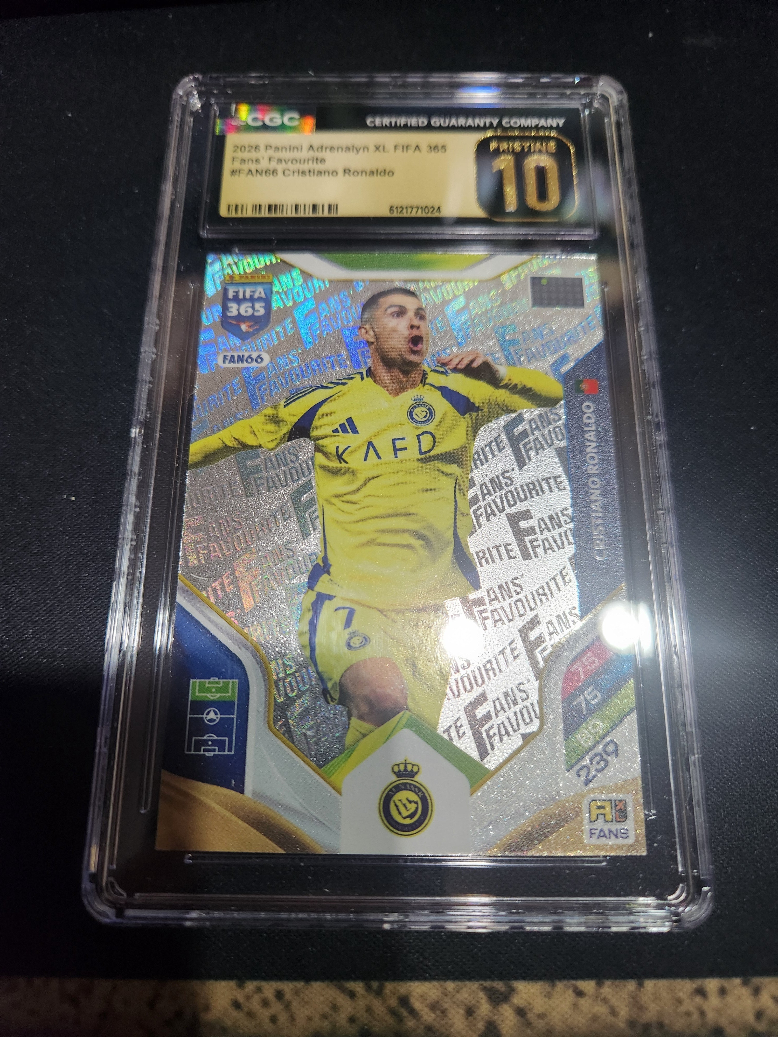 Cristiano Ronaldo in Al-Nassr FC Jersey CGC Graded PRISTINE 10 (Randomly Selected, May Not Be Pictured)