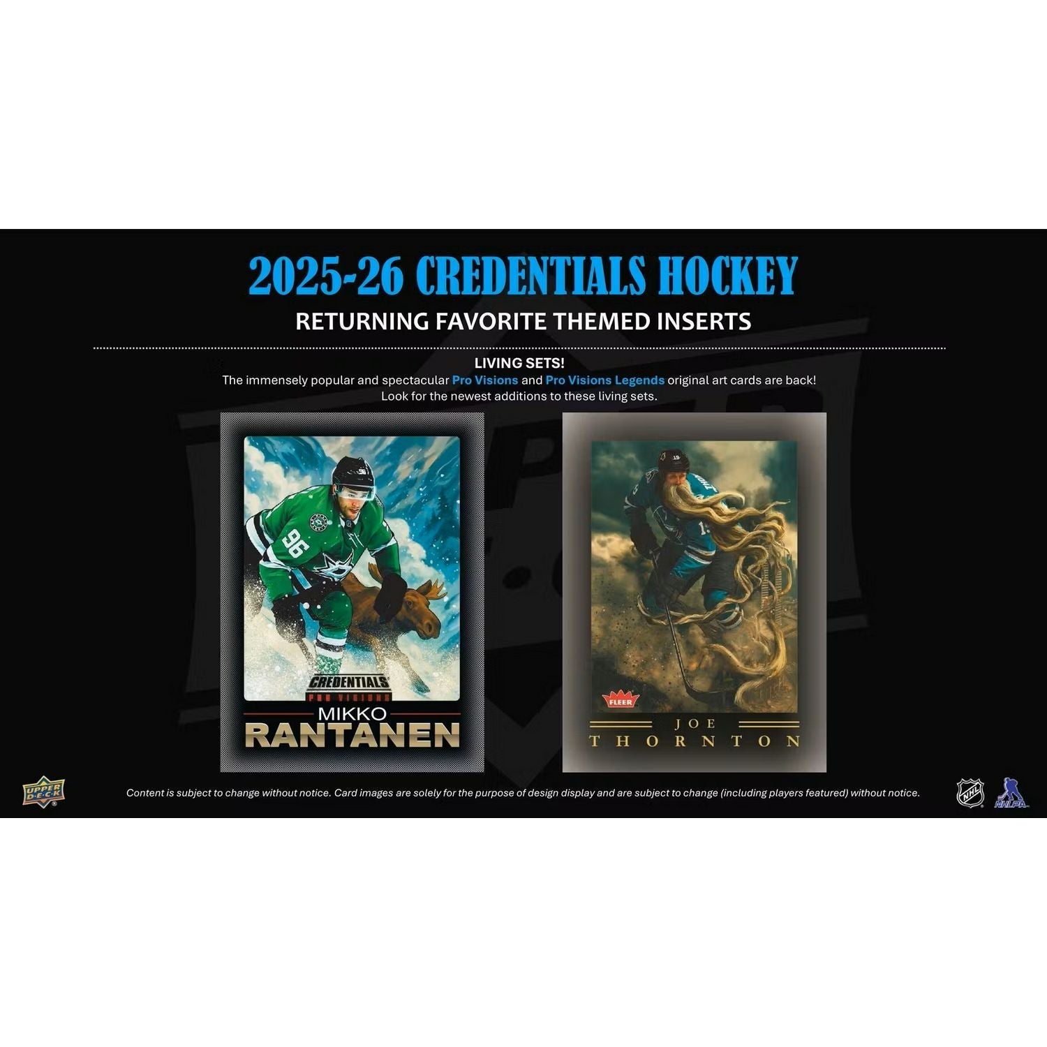 2025-26 Upper Deck Credentials Hockey Hobby Box *Contact Us To Order*