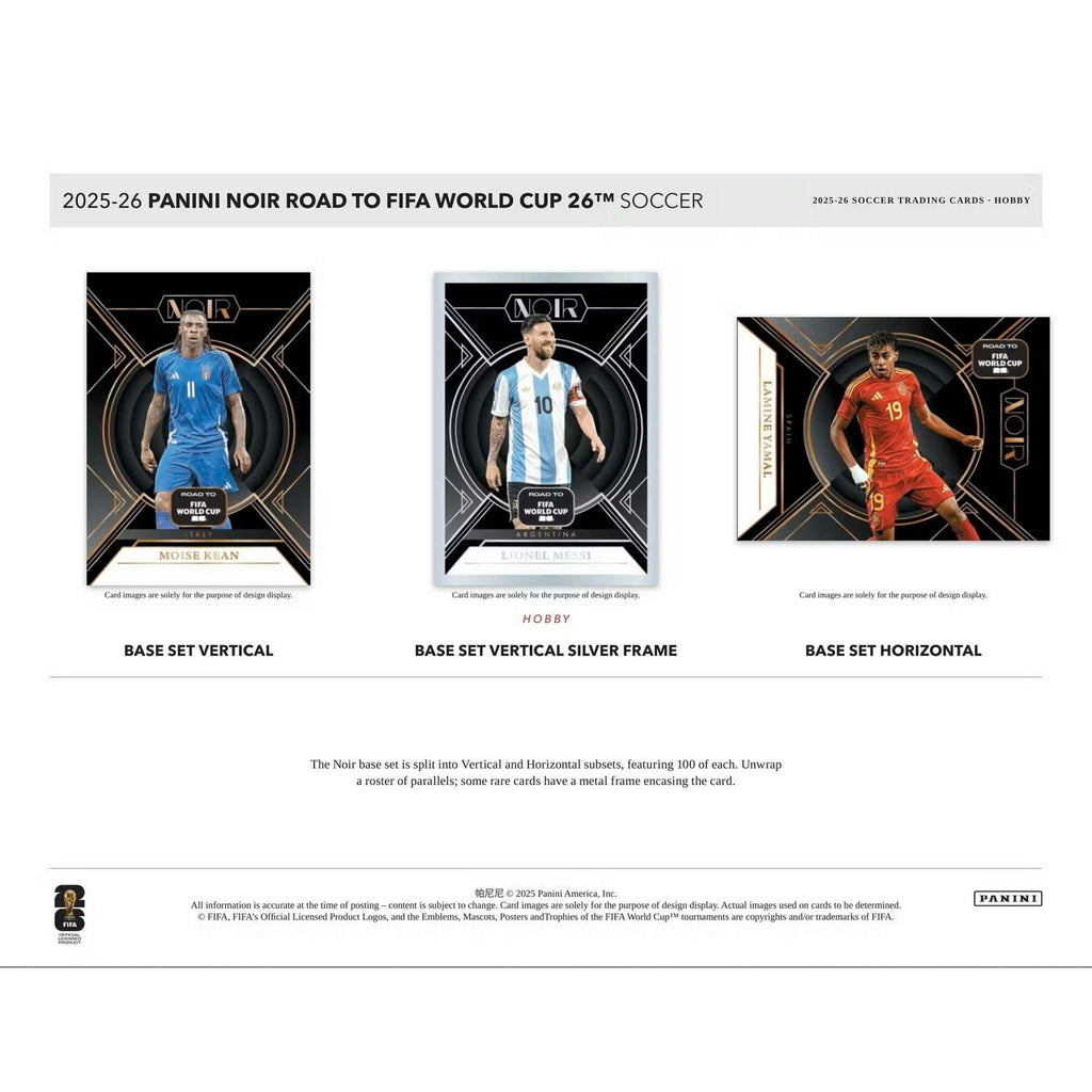 2025-26 Panini Noir Road to FIFA World Cup Soccer Hobby 3-Box Case