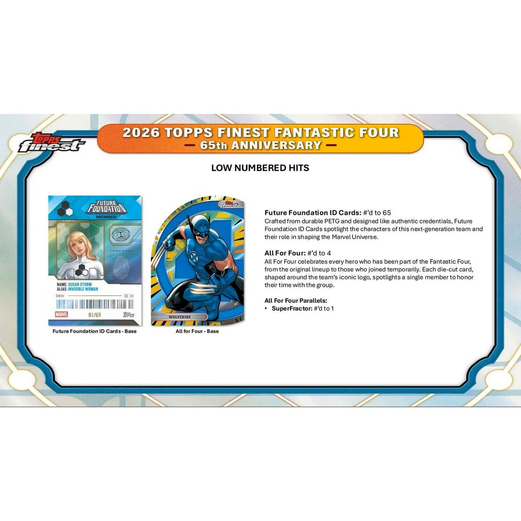 2026 Topps Finest: Fantastic Four 65th Anniversary Hobby Box