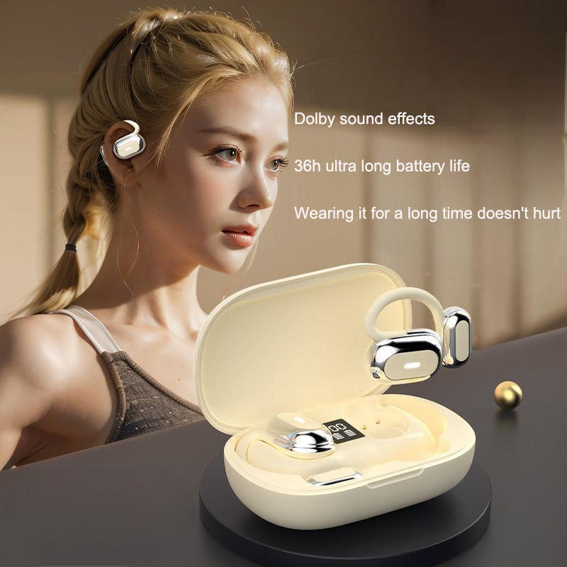 TCG Craze Open-Ear Bluetooth Earbuds with Ear Hooks, 36H Battery Life & HD Stereo Sound
