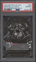Marshall D Teach One Piece Card Game OP12 3rd Anniversary Gold #093 PSA 10