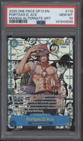Portgas D Ace One Piece Card Game OP13 Manga Alternate Art #119 PSA 10