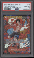 Portgas D Ace One Piece Card Game OP08 Special Alternate Art #013 PSA 10 #1