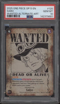 Sabo One Piece Card Game OP13 Wanted Alternate Art #120 PSA 10