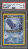 Dark Omanyte Pokemon Neo Destiny 1st Edition #37 PSA 10