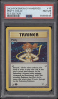 Misty Pokemon Gym Heroes 1st Edition Holo #18 PSA 8