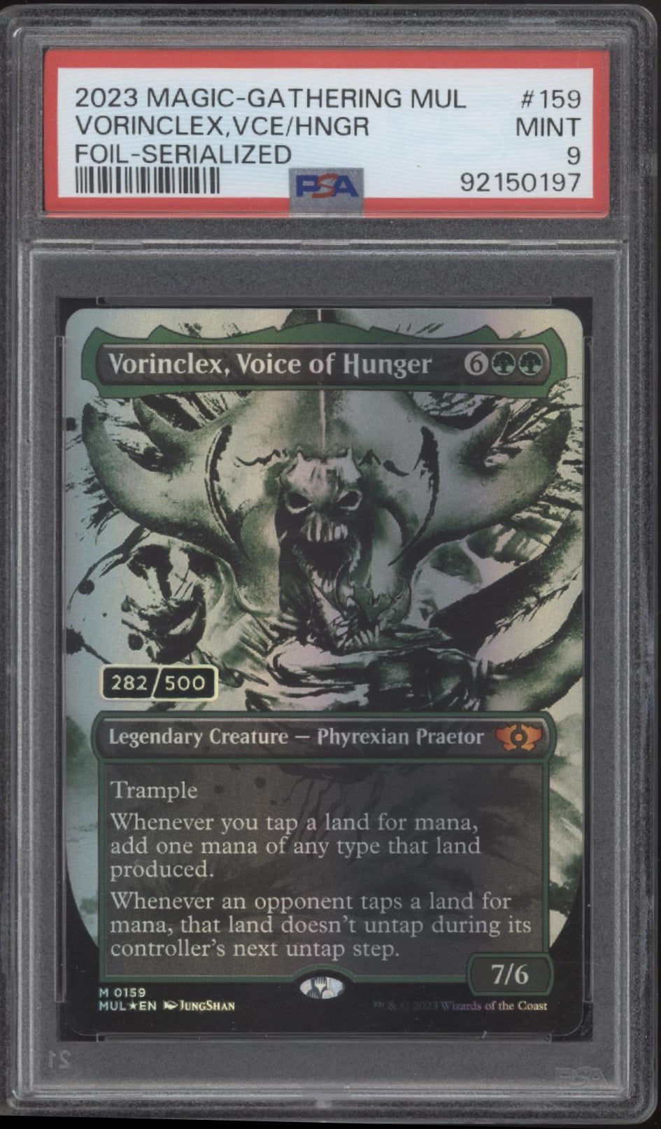 Vorinclex Voice of Hunger Magic the Gathering MUL Foil Serialized #159 PSA 9