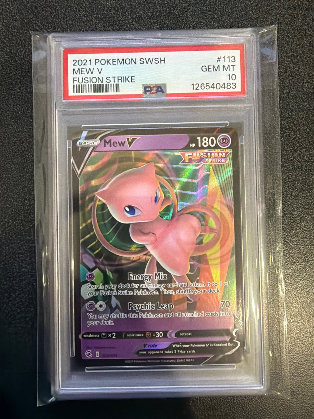 Pokemon: PSA 10 Mew V - Fusion Strike