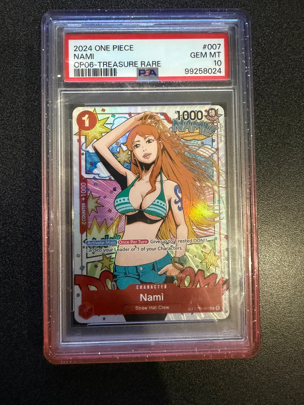 One Piece: PSA 10 Nami -Treasure Rare - Wings of the Captain