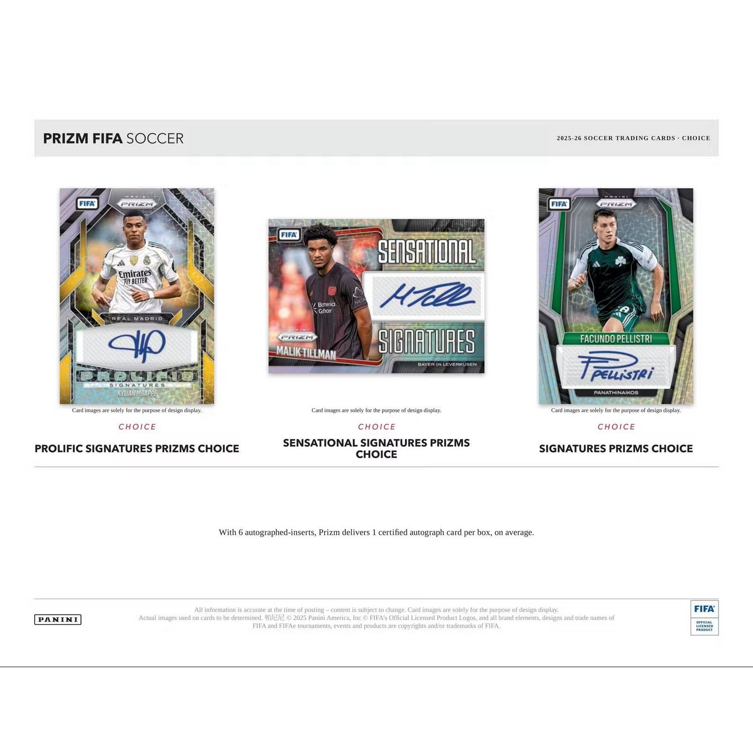 2025-26 Panini Prizm FIFA Soccer Choice Box