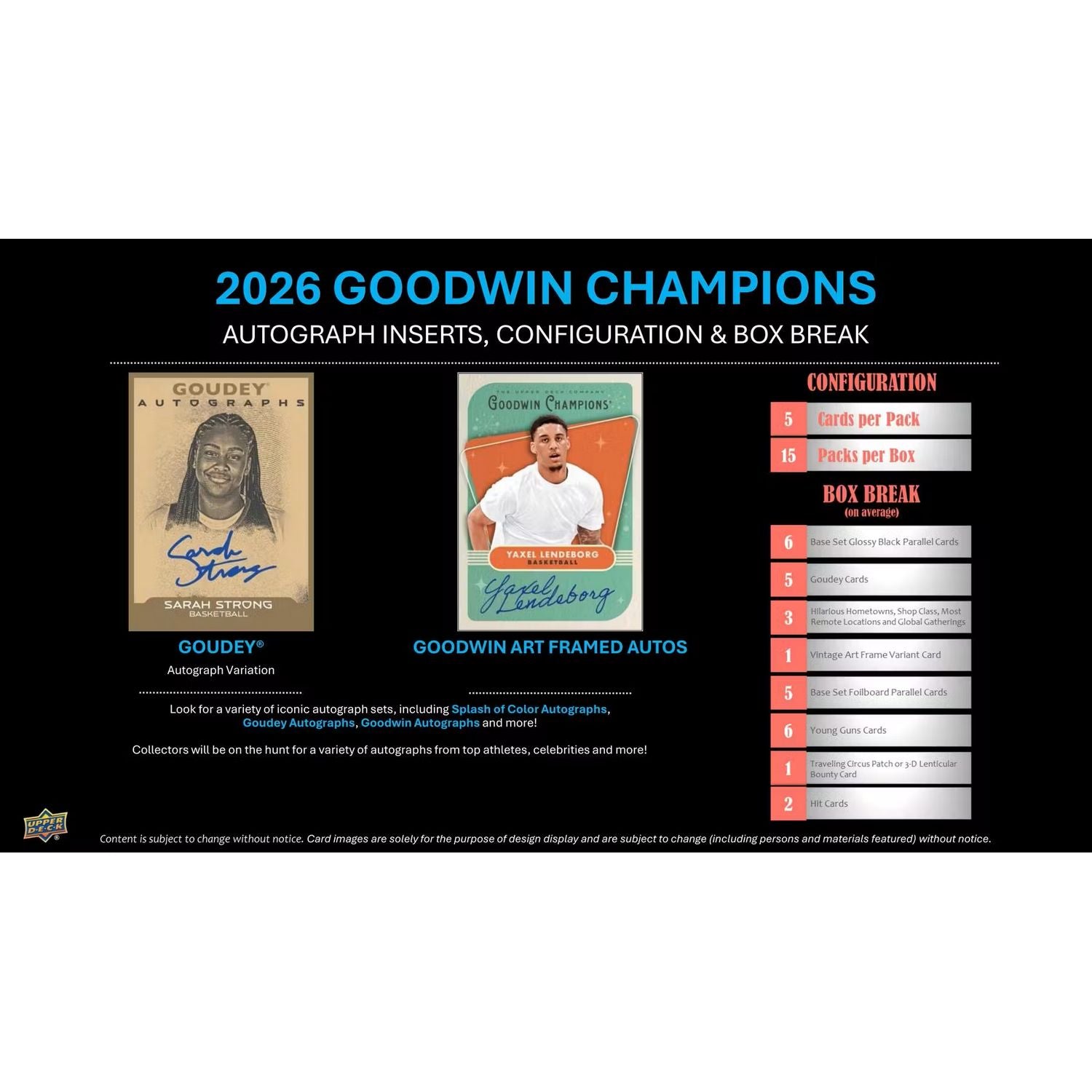 2026 Upper Deck Goodwin Champions Hobby Box *Contact Us To Order*