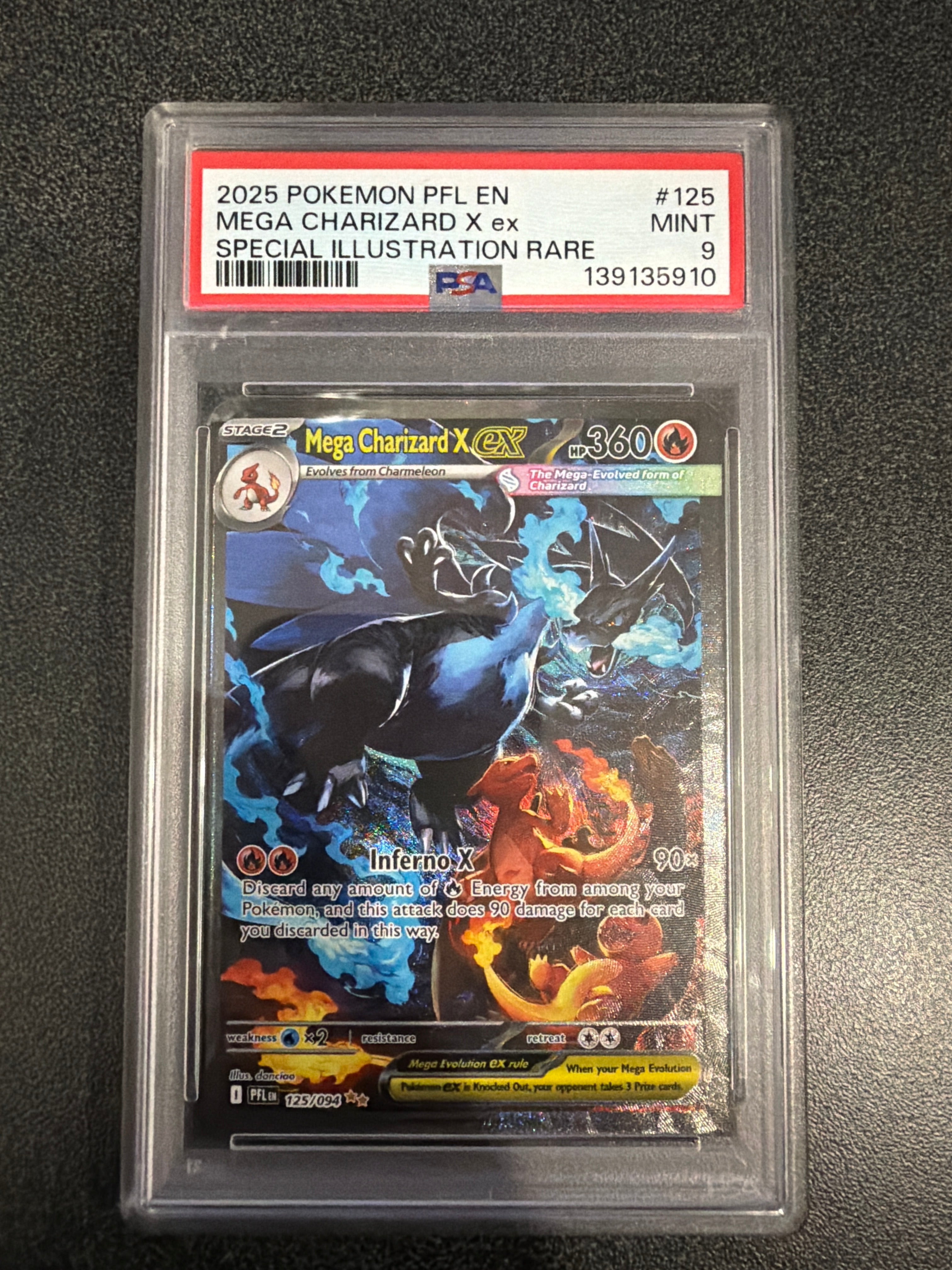 Pokemon: PSA 9 Mega Charizard ex SIR - Phantasmal Flames