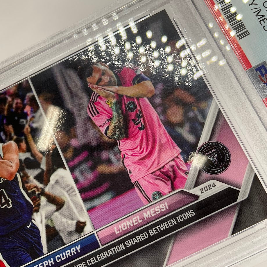 Steph Curry / Lionel Messi 2024 Topps Now MLS #128 PSA 10