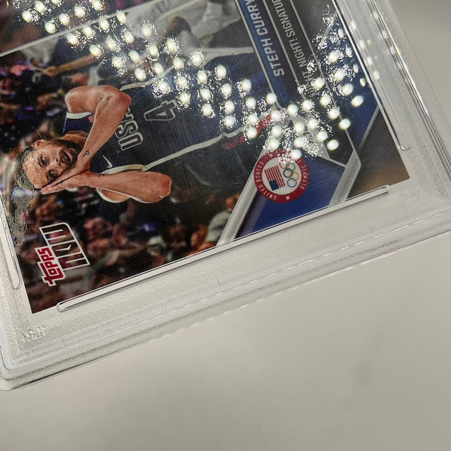 Steph Curry / Lionel Messi 2024 Topps Now MLS #128 PSA 10