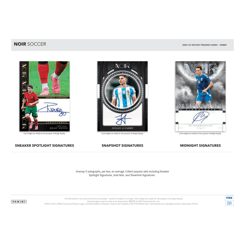 2024/25 Panini Noir Soccer Hobby Box