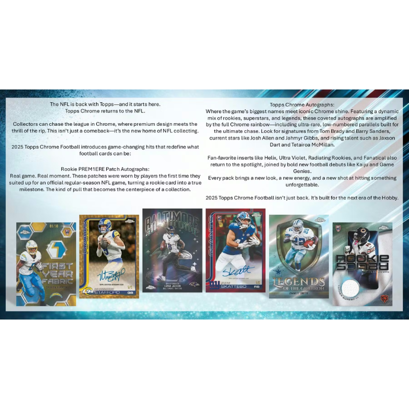 2025 Topps Chrome Football Jumbo Hobby Box