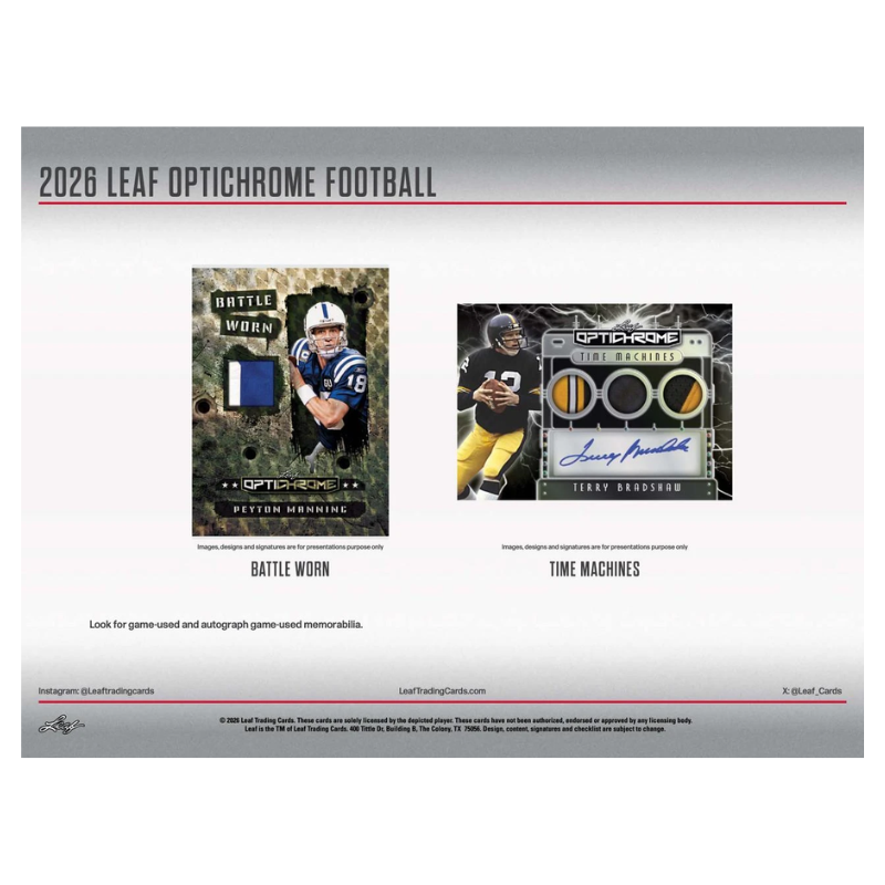 2026 Leaf Optichrome Football Hobby Box