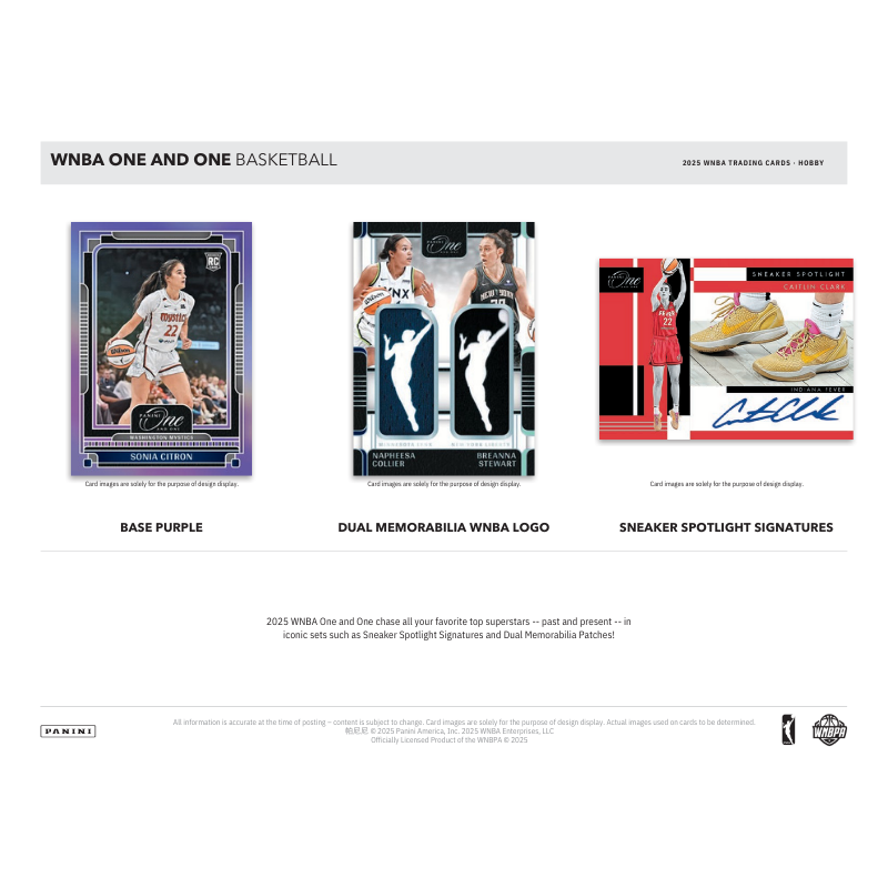 2025 Panini One and One WNBA Basketball Hobby Box