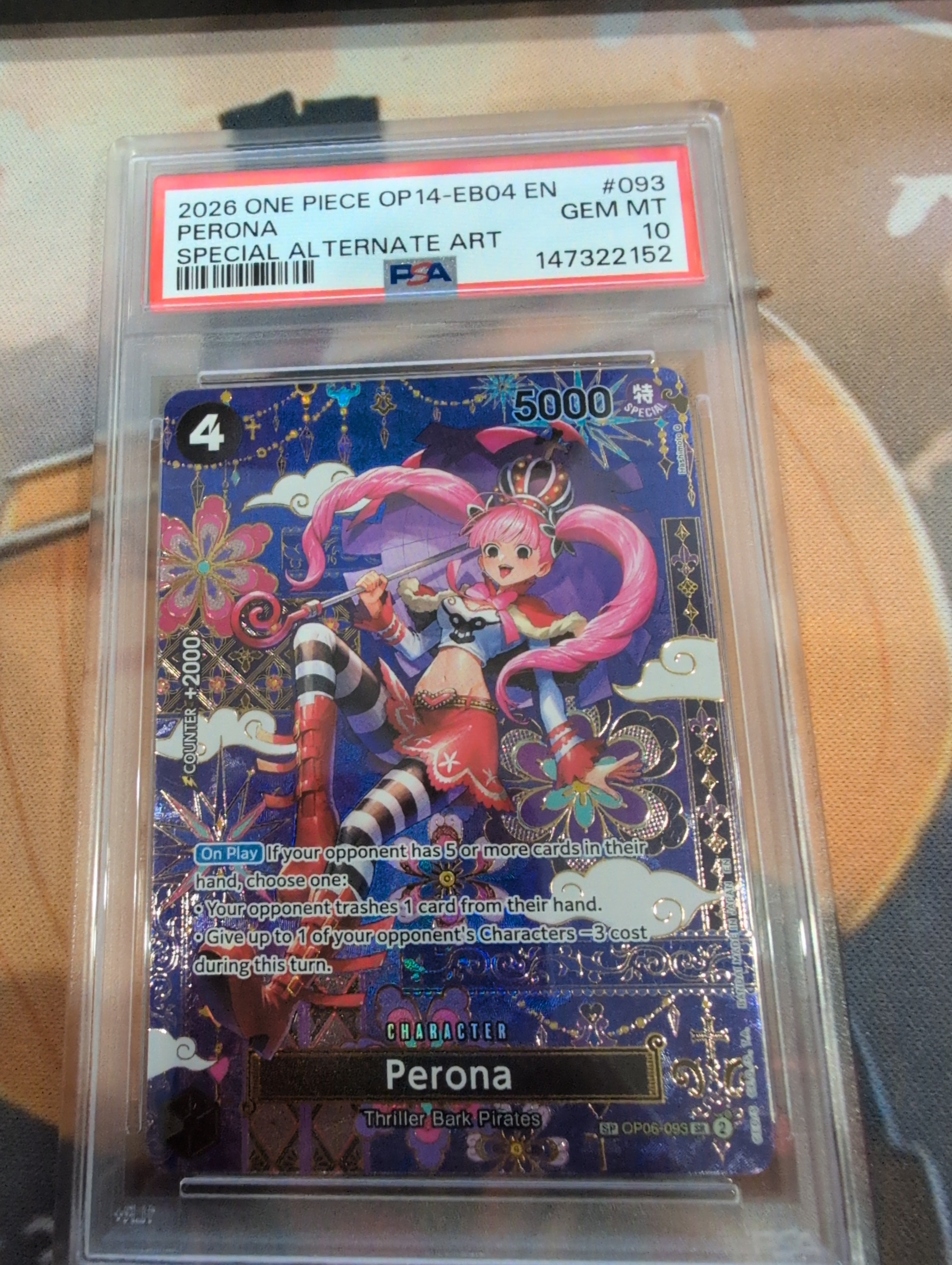 One Piece: PSA 10 Perona Op14 Eb04 SP Alternate Art